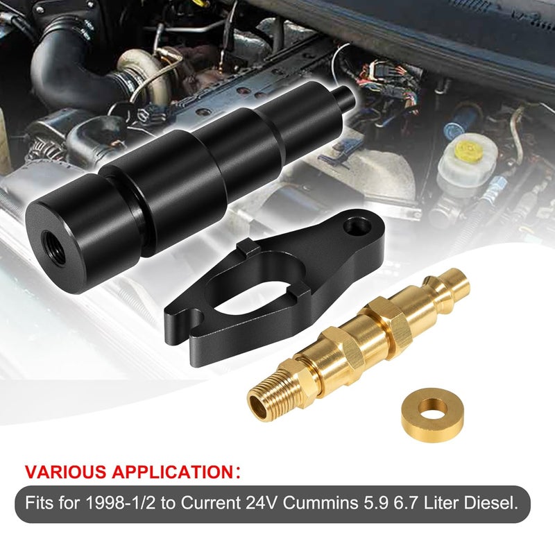 ROUTEKING ‎ 9007A 9007 Compression Test Adapter, Fits for 24V Cummins 1998-1/2 to Current 5.9 6.7 Liter Diesel, Used with J-6692-B Compression Test Gauge - Image 2